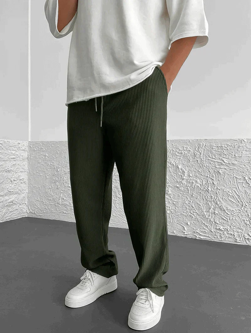 Wyatt™ | Ribbed Relaxed Fit Trousers