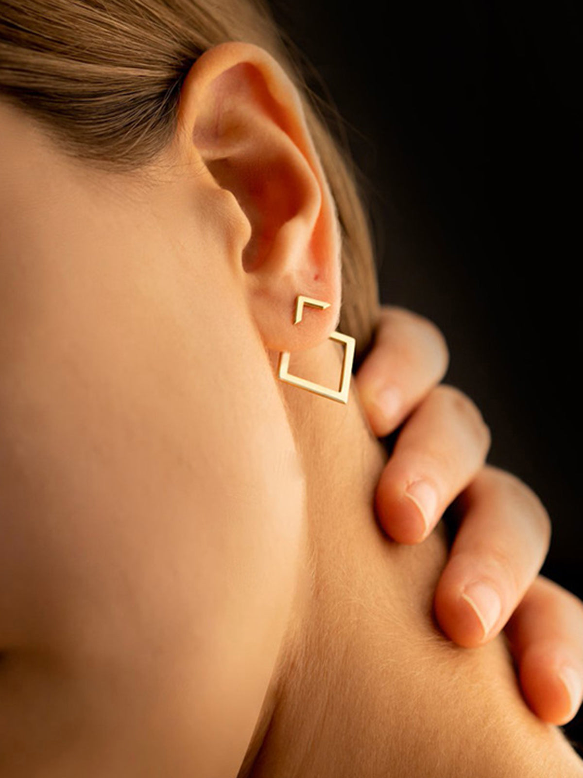 Abigail™ | Geometric Square Stud Earrings