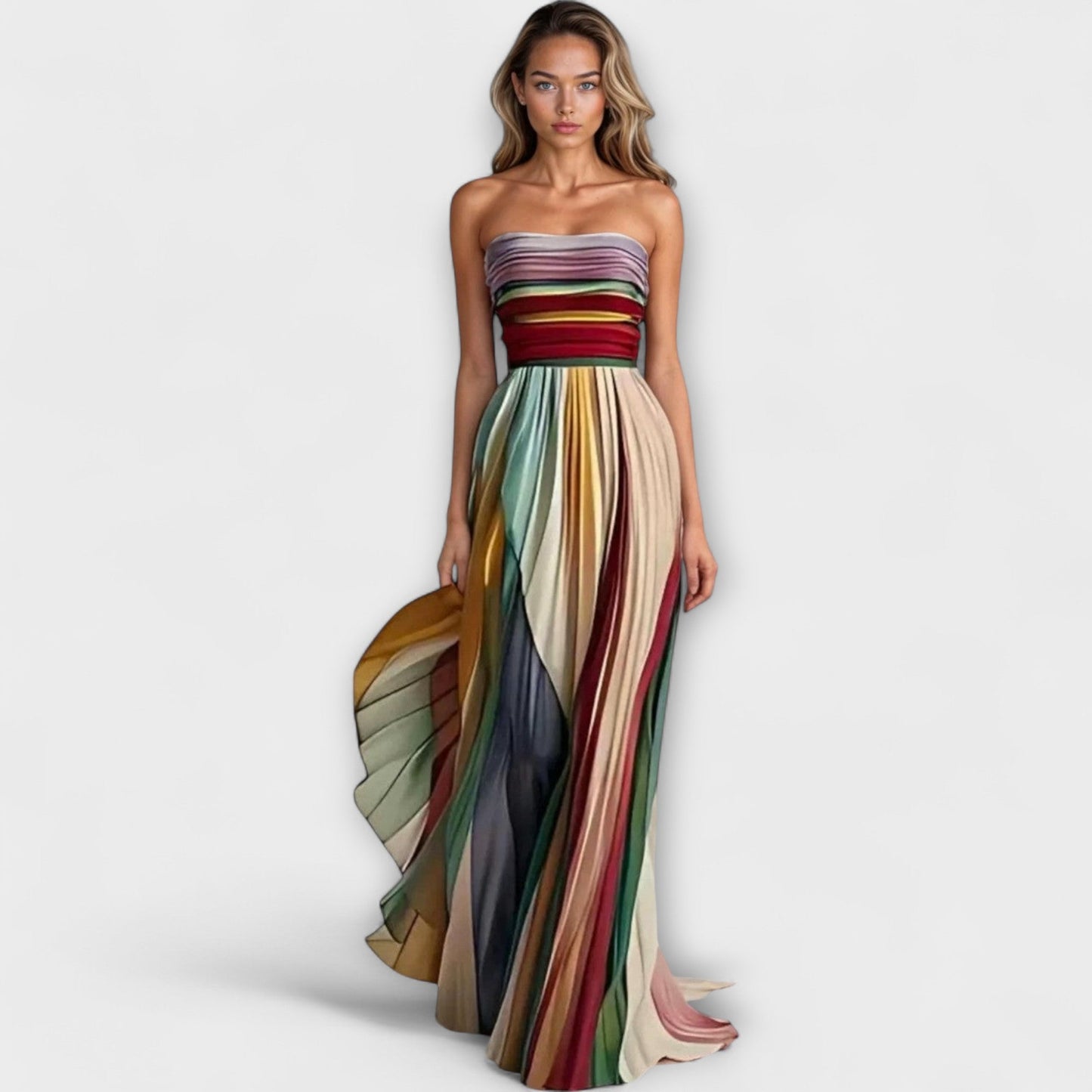 Flora™ | Strapless Pleated Dress