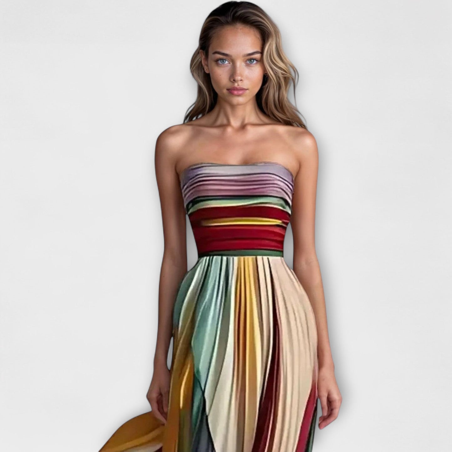 Flora™ | Strapless Pleated Dress