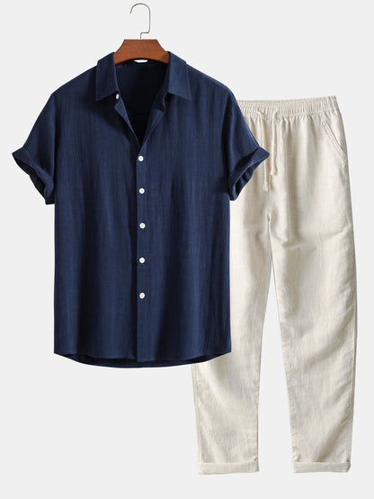 Ezra™ | Smart Summer Polo & Trousers Set