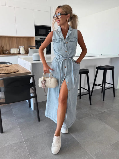 Aaliyah™ | Maxi Denim Dress