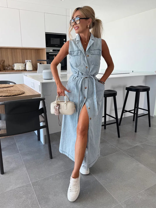 Aaliyah™ | Maxi Denim Dress