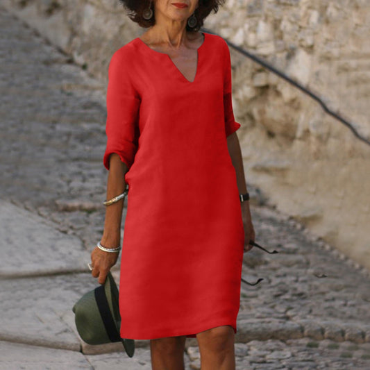 Hazel™ | Elegant V-Neck Summer Dress