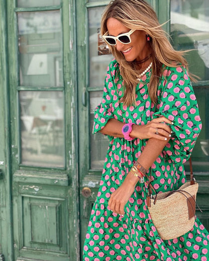 Mabel™ | Breezy High-Low Geometric Print Dress