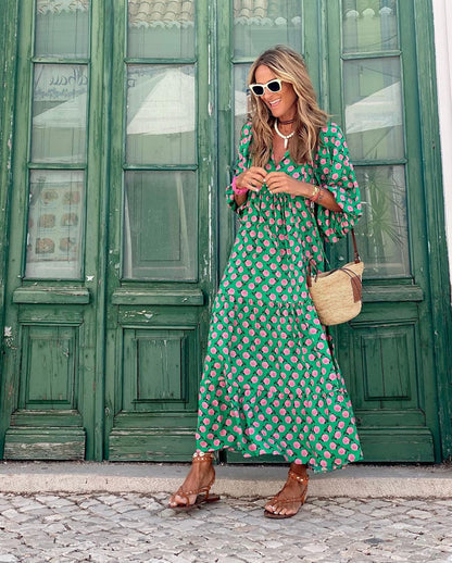 Mabel™ | Breezy High-Low Geometric Print Dress