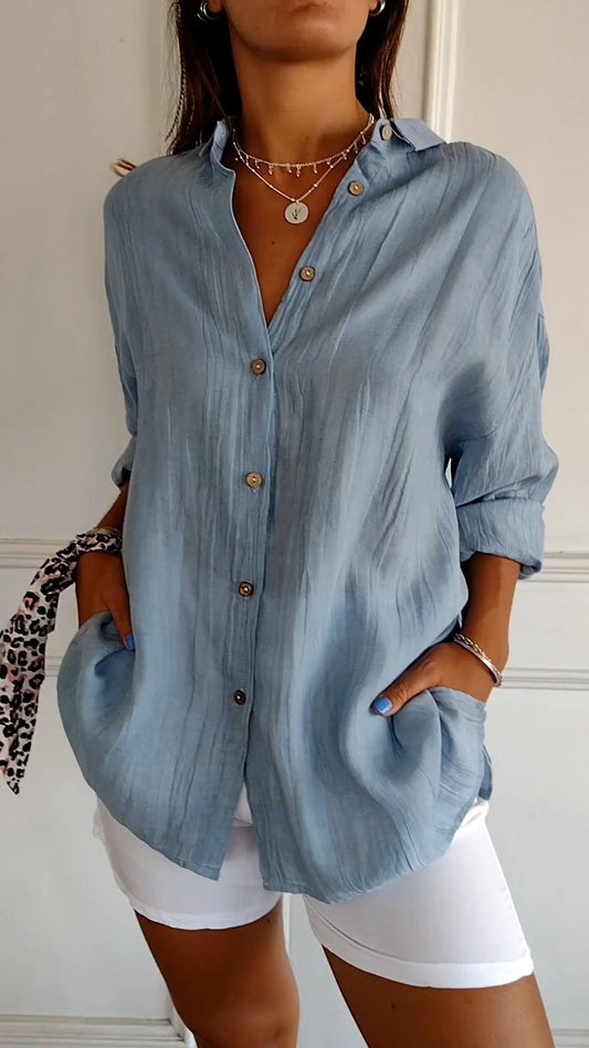 Madeline™ | Elegant Pleated Blouse