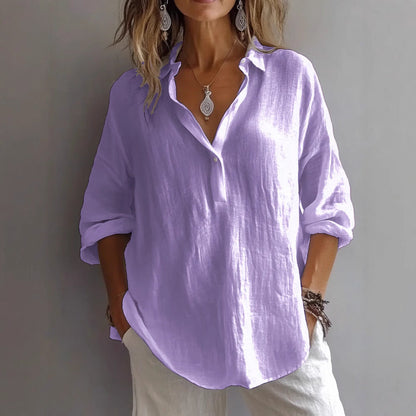 Elowen™ | Relaxed Linen-Cotton Blouse