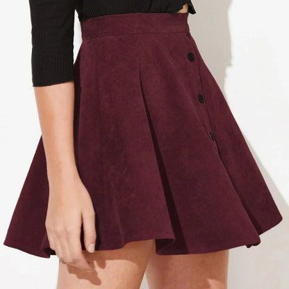 Savannah™ | High-Waist Corduroy Mini Skirt