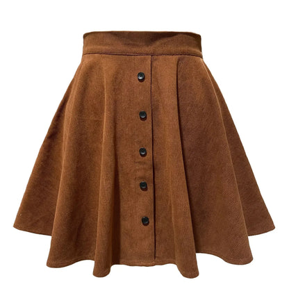Savannah™ | High-Waist Corduroy Mini Skirt