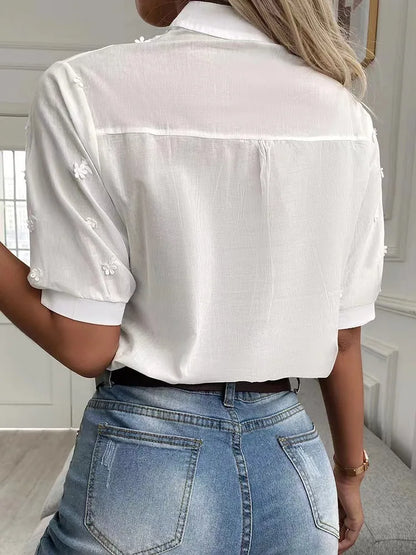 Élise™ | Mila Blouse with Delicate Embroidery