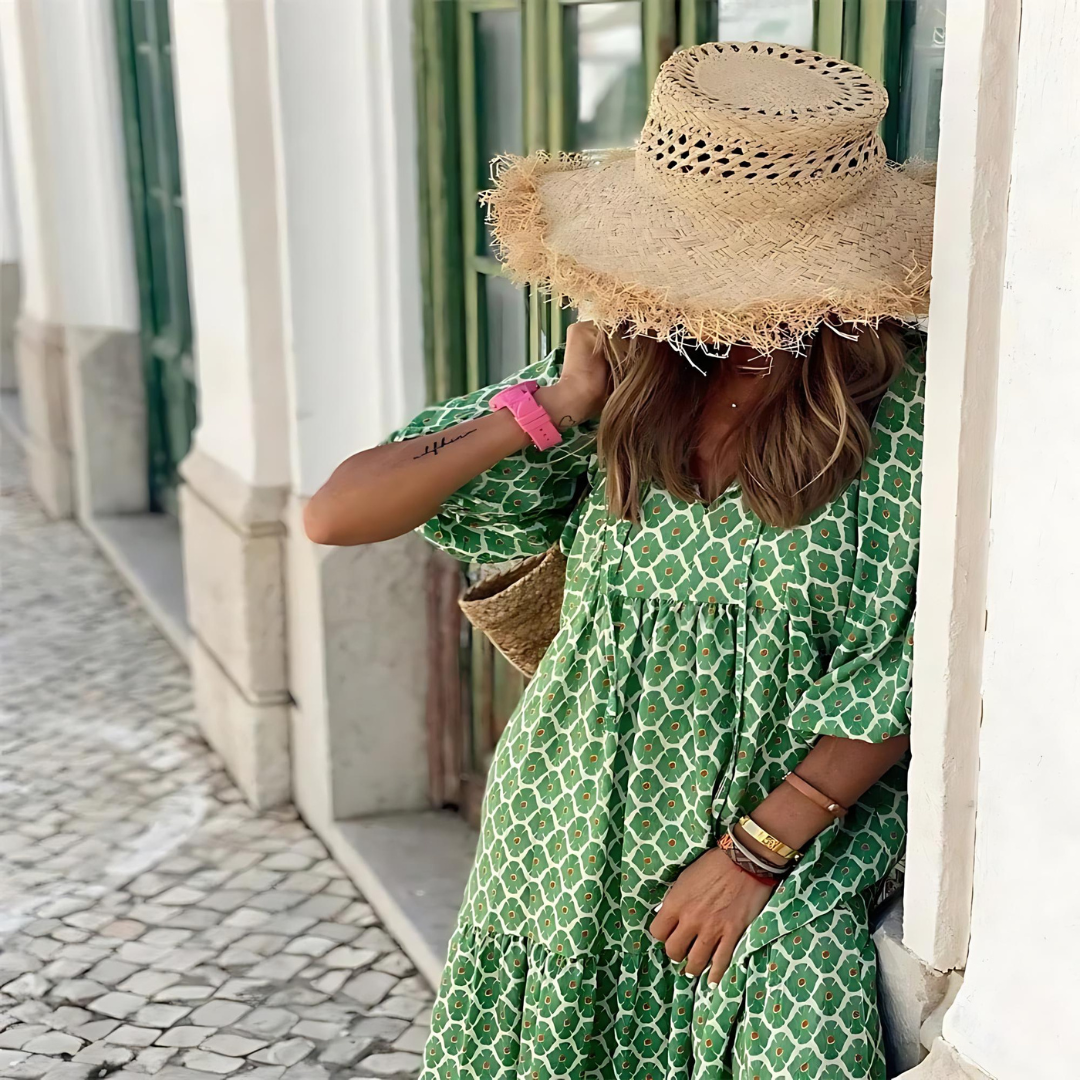 Mabel™ | Breezy High-Low Geometric Print Dress