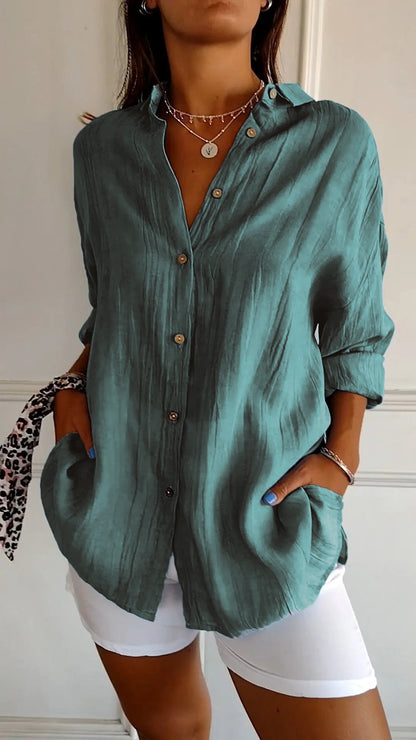 Madeline™ | Elegant Pleated Blouse