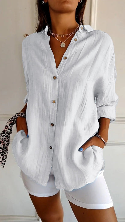 Madeline™ | Elegant Pleated Blouse