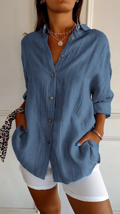 Madeline™ | Elegant Pleated Blouse