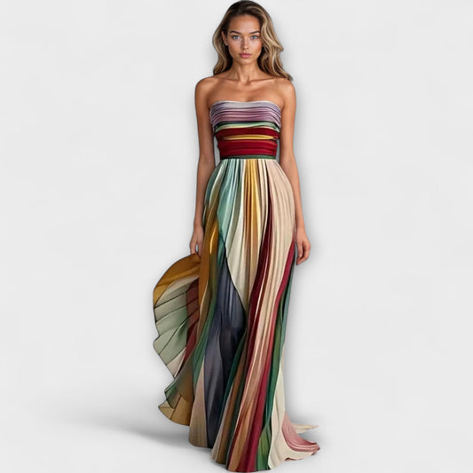 Flora™ | Strapless Pleated Dress